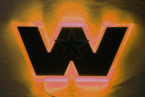 WESTERN STAR LOGO BACKGROUND LED AMBER