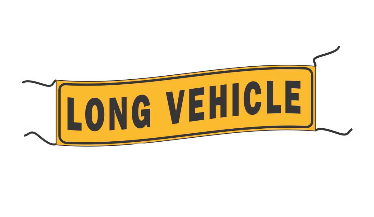 LONG VEHICLE PVC BANNER WITH ROPES
