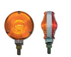 INDICATOR LAMP AMBER/RED 4IN W CHROME