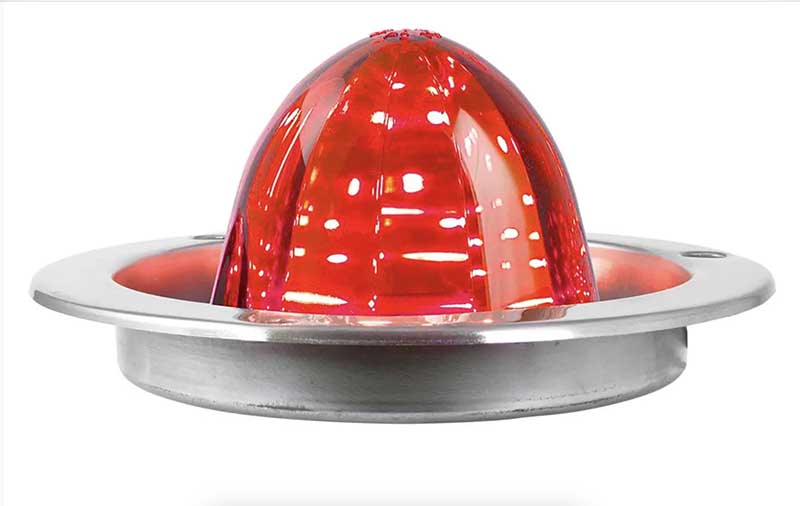 WATERMELON LAMP W FLANGE RED 12V