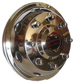 STAINLESS WHEEL COVER SUIT 19.5IN STEER