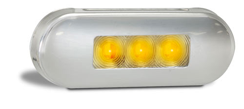 LED MARKER CLEAR/AMBER STAINLESS