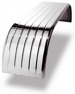 TANDEM MUDGUARD STAINLESS STEEL CURVED