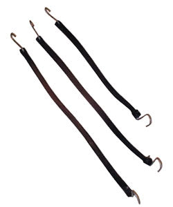 RUBBER TARP STRAP WITH S-HOOKS 15IN