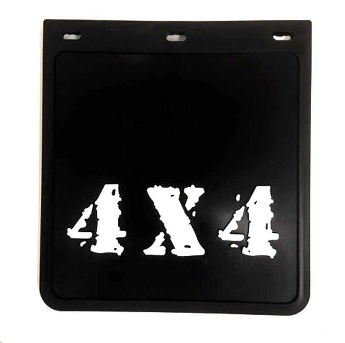 MUDFLAP BLACK 10IN L X 9IN W WITH 4X4