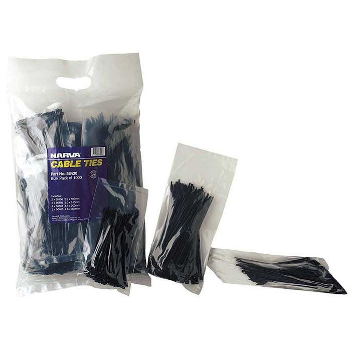 CABLE TIES BULK ASSORTMENT PACK 1000 PC