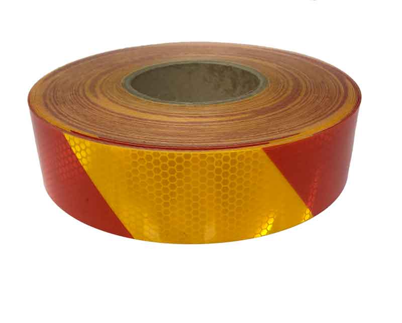 REFLECTIVE PRISMATIC TAPE RED/YEL PER M