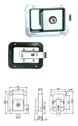 PADDLE LATCH STAINLESS STEEL