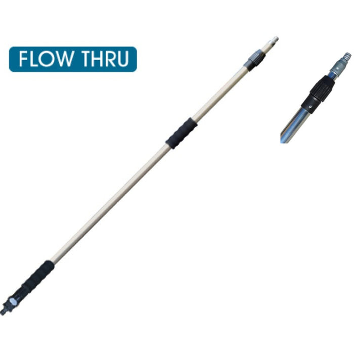 TELESCOPIC BROOM POLE FLOW THROUGH 2.5M