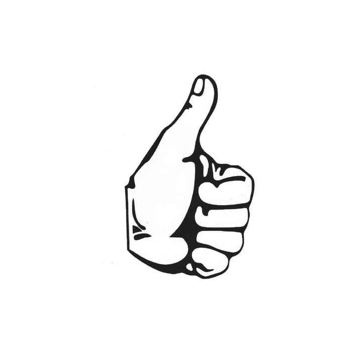 THUMBS UP DECAL L/H WHITE