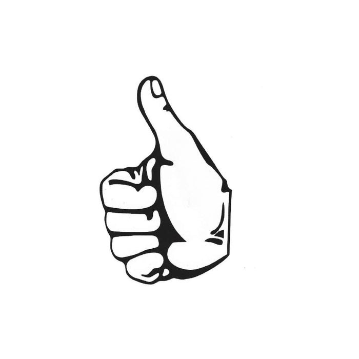 THUMBS UP DECAL R/H WHITE