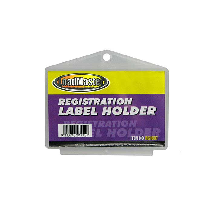 REGO LABEL HOLDER PLASTIC 130MM X 85MM