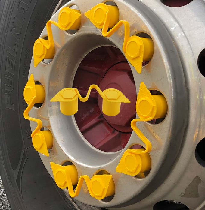 WHEELNUT INDICATOR LINK/EXT YELLOW 32MM