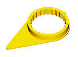 WHEELNUT INDICATOR YELLOW 36MM