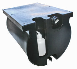 WATER TANK BLACK PLASTIC FLAT TOP 60L