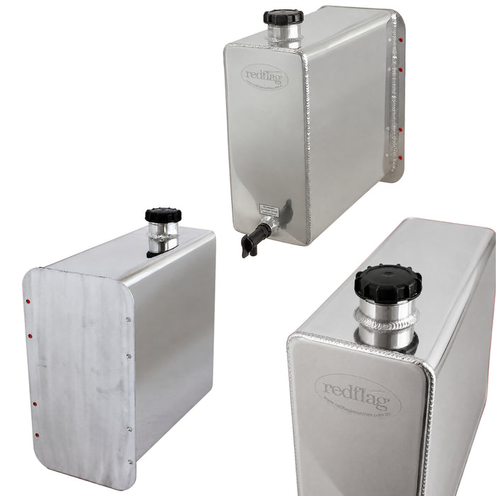WATER TANK RECT ALUMINIUM POLISHED 25L