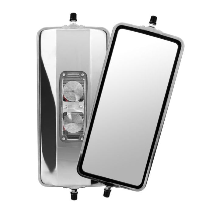 STAINLESS STEEL MIRROR HEAD W LAMP