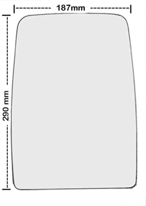 HINO ISUZU  MIRROR GLASS OVAL SHAPE TOP