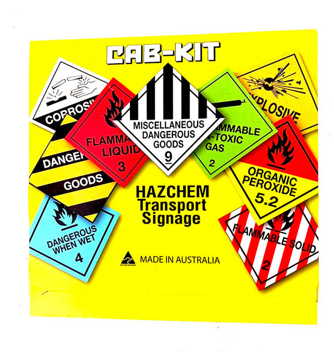 DANGEROUS GOODS SIGNS CAB KIT