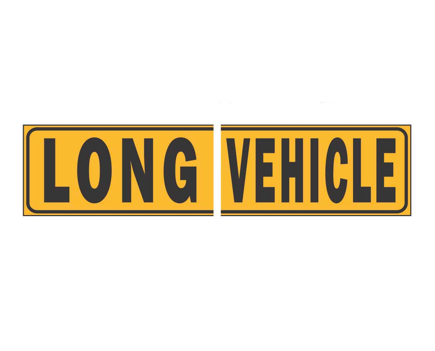 LONG VEHICLE 510 X 250MM 2 PIECE DECAL