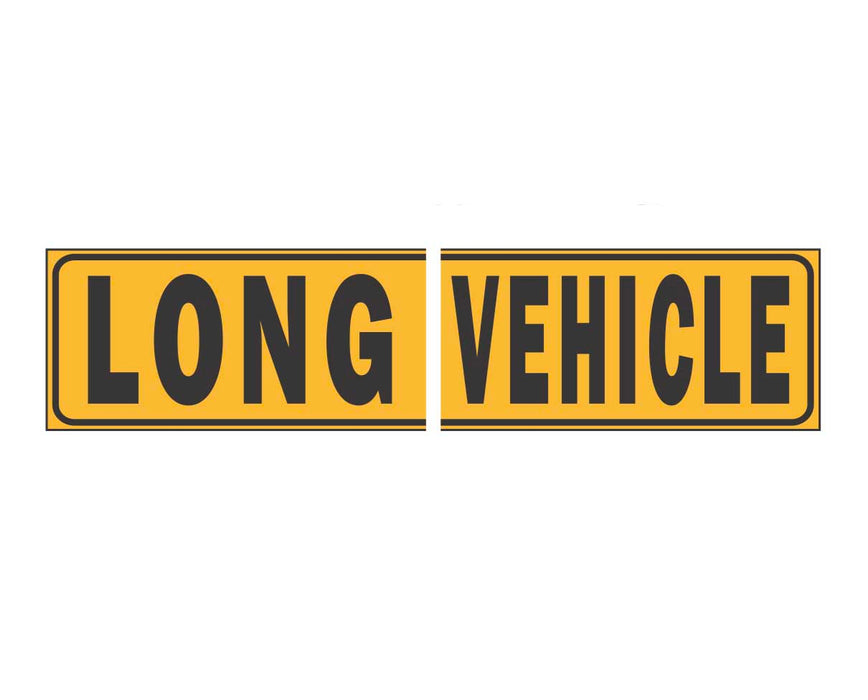 LONG VEHICLE 510 X 250MM 2 PIECE DECAL