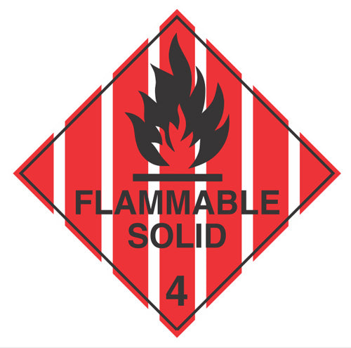 CL 4 FLAMMABLE SOLID DECAL