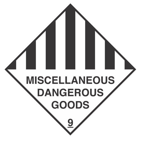 CL 9 MISCELLANEOUS DANGEROUS GOODS DECAL