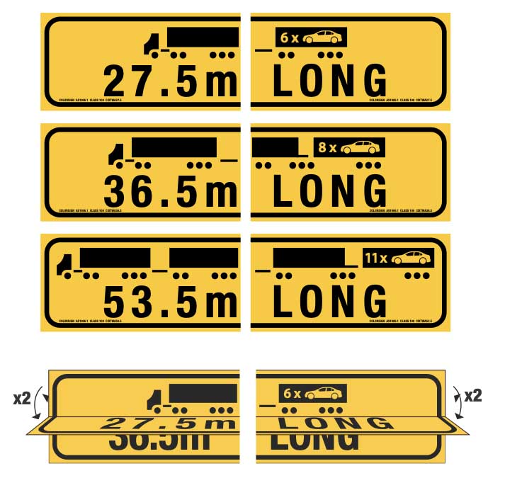 LONG VEHICLE TRIPLE HINGE FLIP 2PC ALLOY