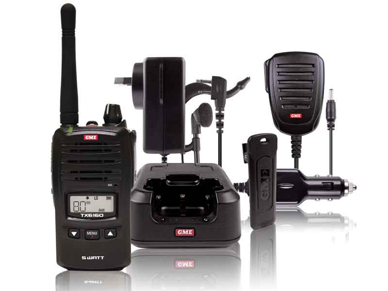 GME UHF HANDHELD RADIO 5 WATT 80 CH