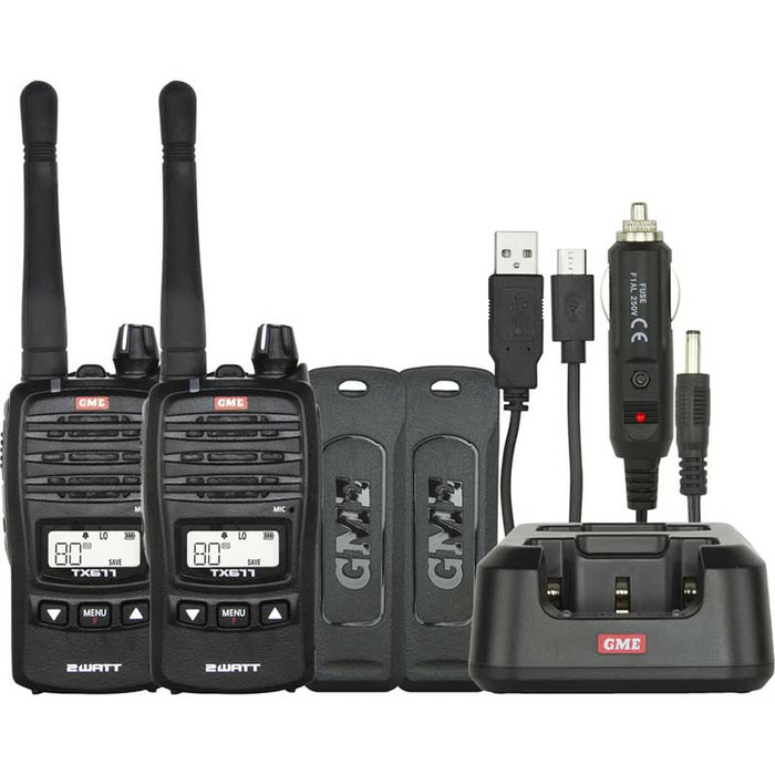 UHF CB HANDHELD RADIO TWIN PACK