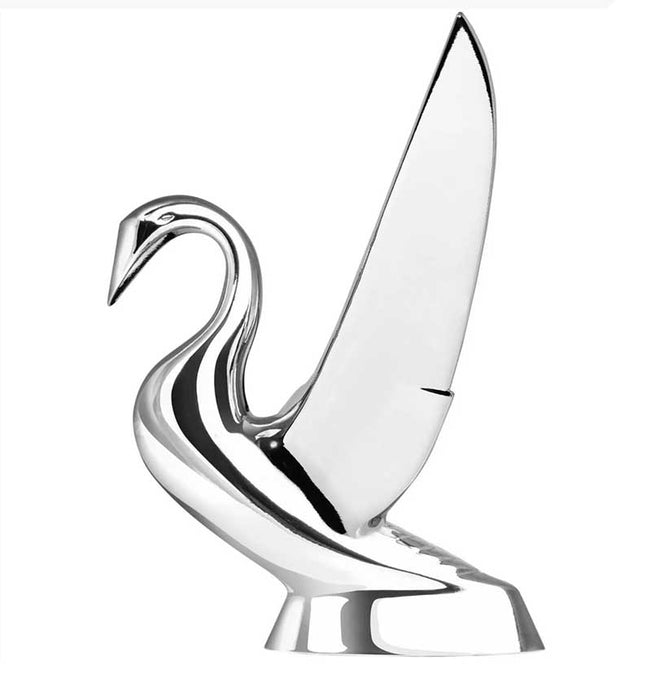 CHROME SWAN VINTAGE HOOD ORNAMENT