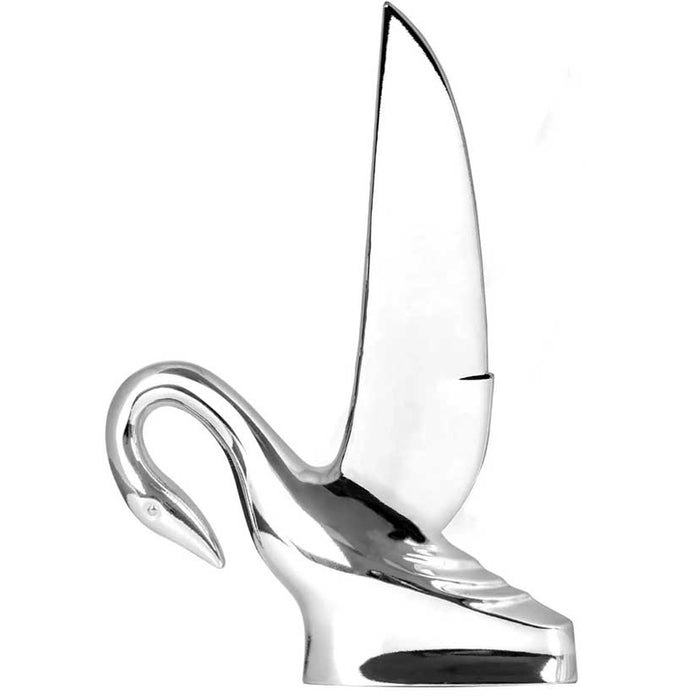 CHROME SWAN VINTAGE HOOD ORNAMENT