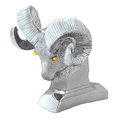 CHROME RAM HEAD MASCOT ILLUMINATED EYES