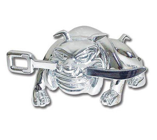 CHROME MASCOT BULL DOG WITH BAR