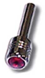 CHROME DOOR LOCK KNOB RED 2 PC