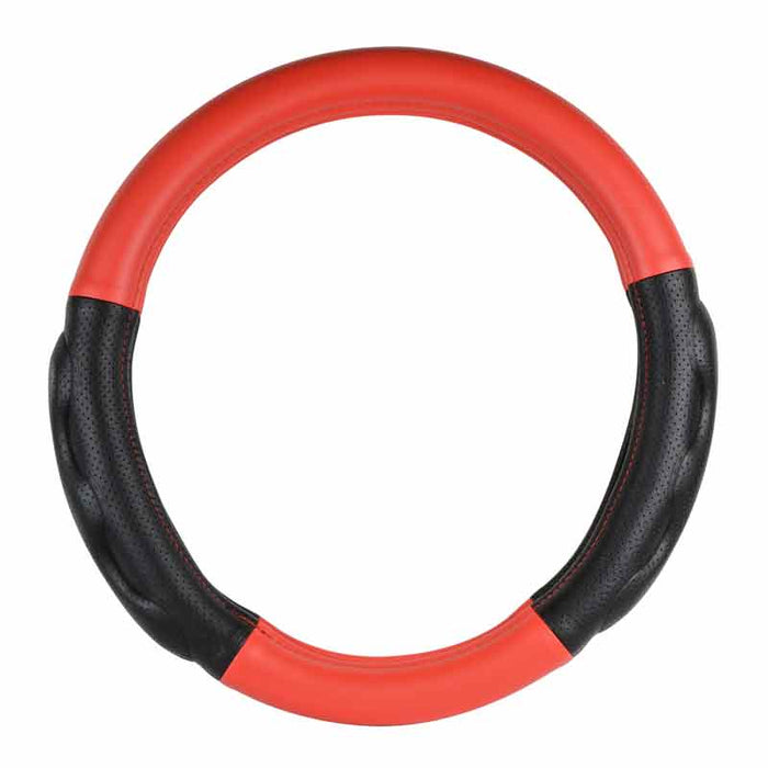 DELUXE STEERING WHEEL COVER 18 INCH RED