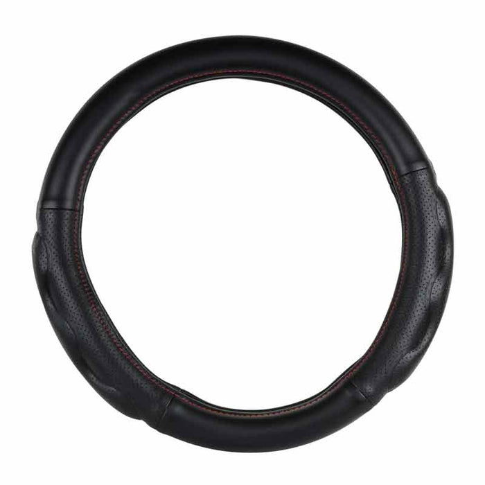 DELUXE STEERING WHEEL COVER 18INCH BLACK