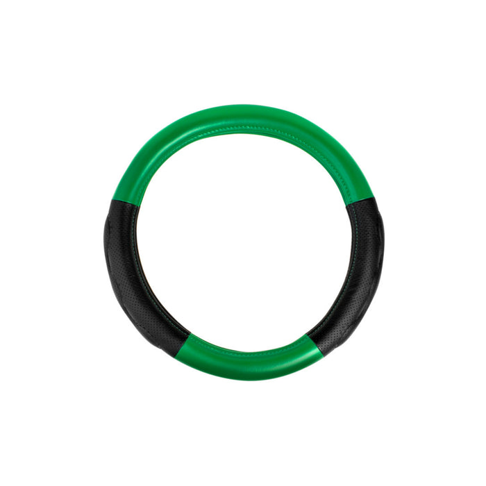 DELUXE STEERING WHEEL COVER 18INCH GREEN
