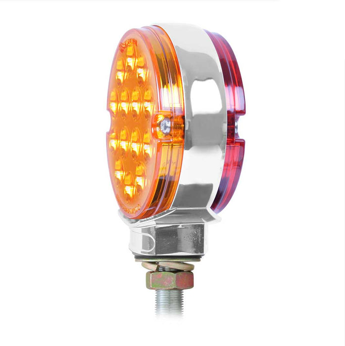 LED SINGLE POST INDICATOR AMBER/RED 75MM