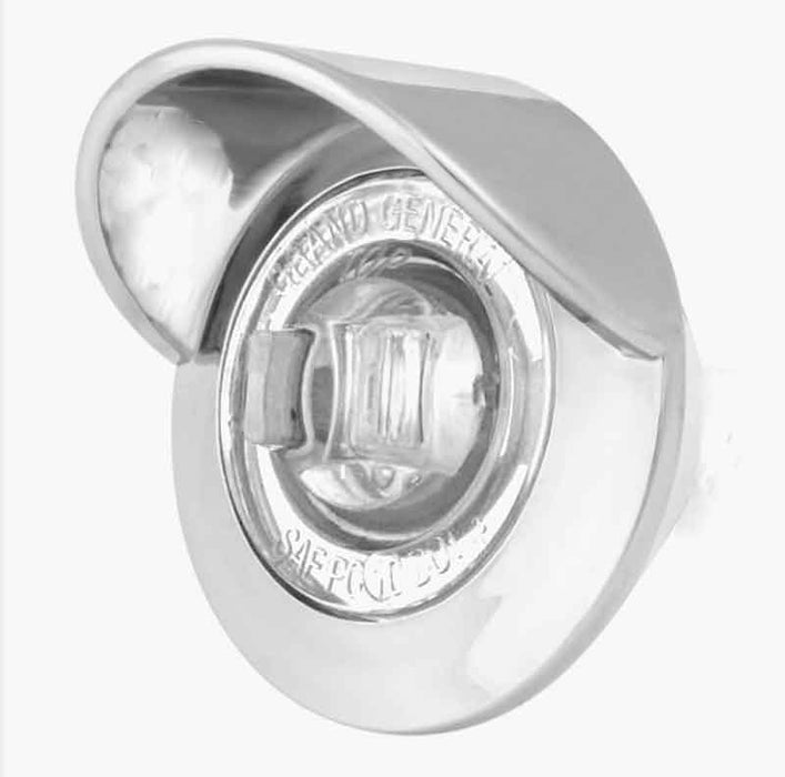 MINI 25MM LED LAMP WITH VISOR WHITE 12V