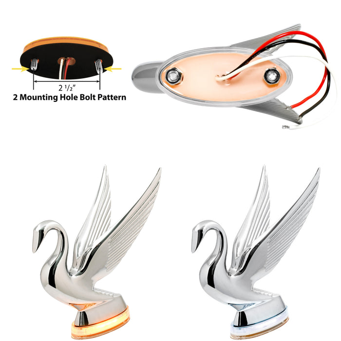 LED GLOW BASE FOR SWAN AMBER CLEAR