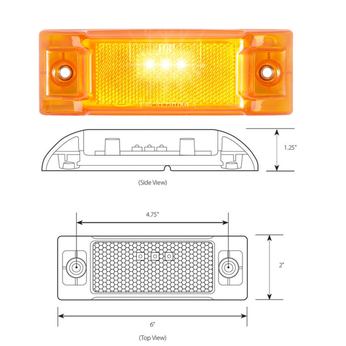 GG LED SIDE MARKER AMBER 12VOLT