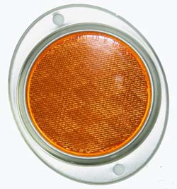 REFLECTOR IN OVAL HOUSING AMBER