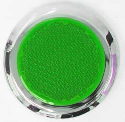 REFLECTOR 53MM GREEN CHROME RIM