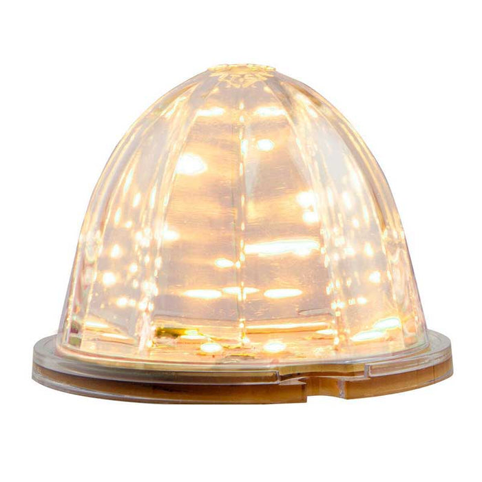 LED WATERMELON LAMP AMBER/CLEAR 12V