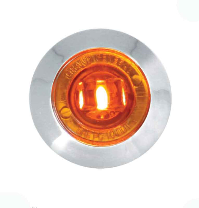 MINI 25MM LED LAMP AMBER 12V