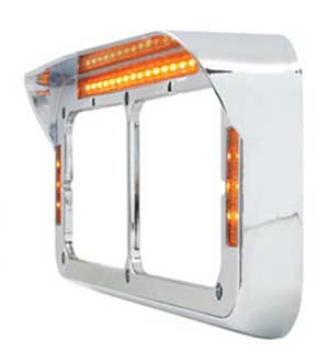 CHROME HEADLAMP BEZEL AMBER/AMBER LED