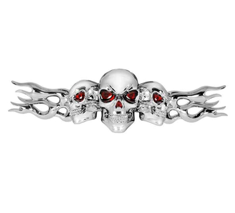 CHROME PLASTIC SMALL SKULL ROW