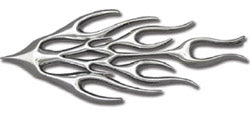 CHROME FLAME ACCENT 240 X 90MM