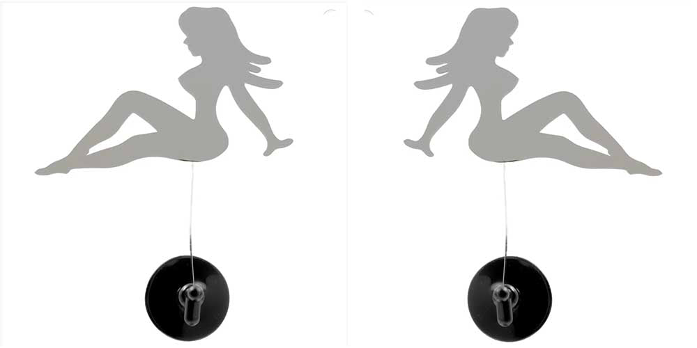 CHROME PLASTIC WAVING LADIES 2 PC